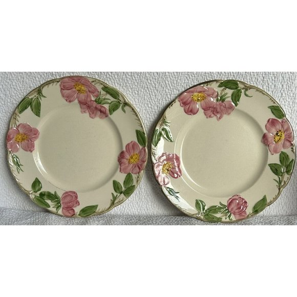 Vintage Franciscan T.V. Screen Dinnerware 2 Luncheon Plates c1961-1962 VGUC - Picture 11 of 12